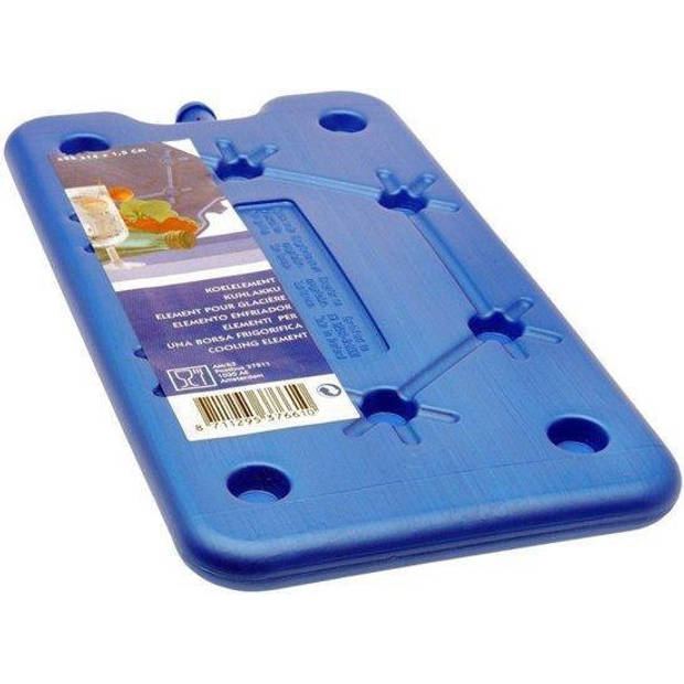Plat koelelement blauw 25 x 14 cm - Koelbox koelelementen/koelblokken - Etenswaren koel houden