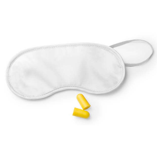 Pakket van 3x stuks travel set wit slaapmaskers met oordoppen - Slaapmaskers