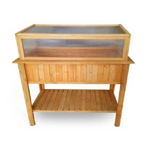 4goodz houten Kweekkas / moestuin tafel op poten - 113x57x90cm