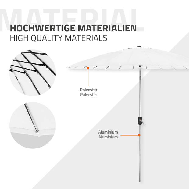 Premium Parasol Shanghai Wit - Dia 270 cm