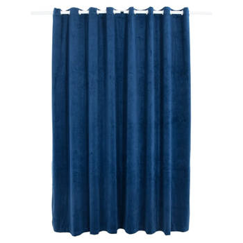 vidaXL Gordijn verduisterend met ringen 290x245 cm fluweel blauw