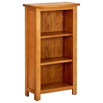 vidaXL Boekenkast 45x22,5x82 cm massief eikenhout