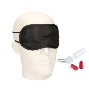 Reis slaap setje oogmasker en rode oordopjes - Slaapmaskers