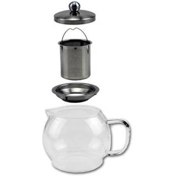 Glazen koffiepot / theekan / theepot met filter 1,2 liter - Theekannen en koffiepotten