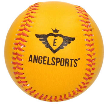 Oranje/gele honkbal/softbal 10 cm - Honkbalsets