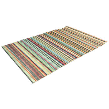 1x Bamboe tafelonderlegger/placemat 30 x 45 cm gekleurd - Placemats