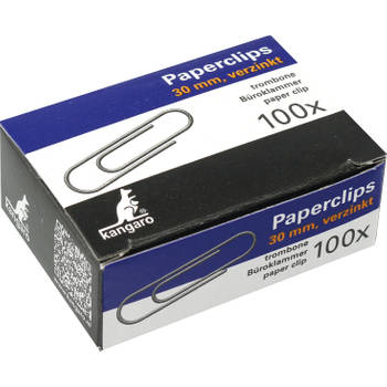 paperclips Kangaro 30mm rond 100 stuks in doos