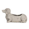 Clayre & Eef Grijze Bloempot hond 24*9*13 cm 6TE0305