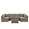 Beliani BELVEDERE - Loungeset-Bruin-PE rotan