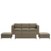 Beliani BELLUNO - Loungeset-Bruin-PE rotan