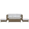 Beliani BELLUNO - Loungeset-Wit-PE rotan