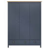 The Living Store Hill Klerenkast - 127 x 50 x 170 cm - Grijs en Honingbruin