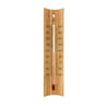 Binnen/buiten thermometer bamboe 4,5 x 20 cm - Buitenthermometers