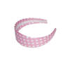 Diadeem/haarband met stippen roze - Verkleedhaardecoratie