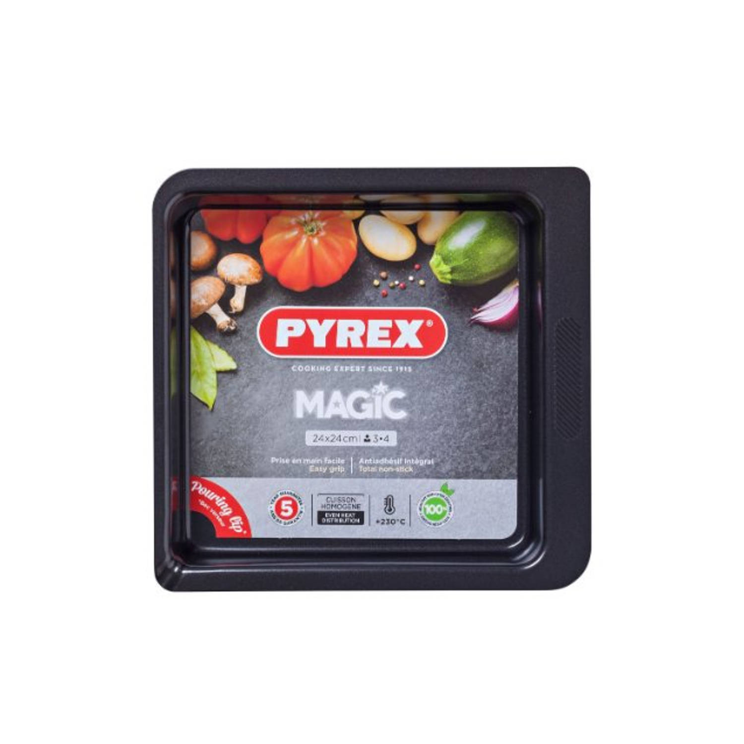 Pyrex Magic Vierkante Ovenschaal Van Metaal 24 Cm