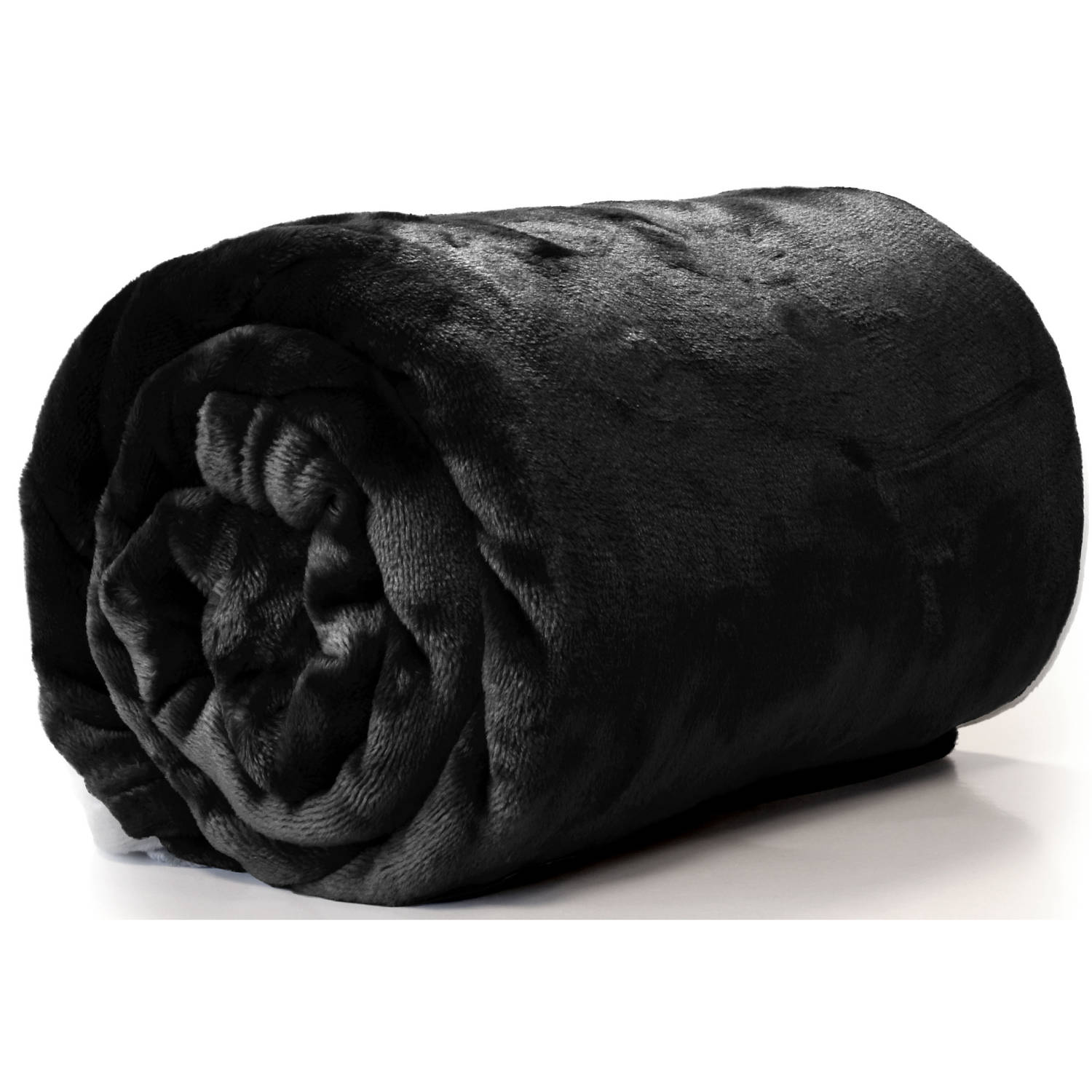 Unique Living Enzo Fleece Plaid Fleece Polyester 130x180 Cm Black