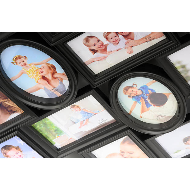 XL Fotolijst collage voor 24 Foto's 15 x 10 en 10 x 15 Cm -