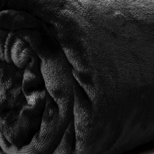 Enzo Fleece deken/plaid 130 x 180 cm - zwart - Plaids