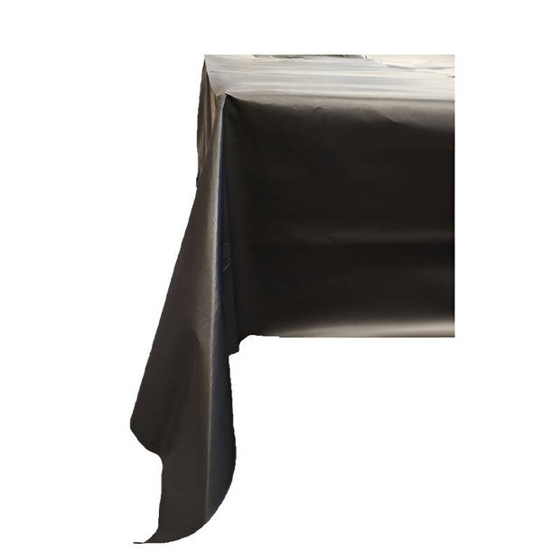Zwarte afneembare tafelkleden/tafellakens 138 x 220 cm papier/kunststof - Feesttafelkleden