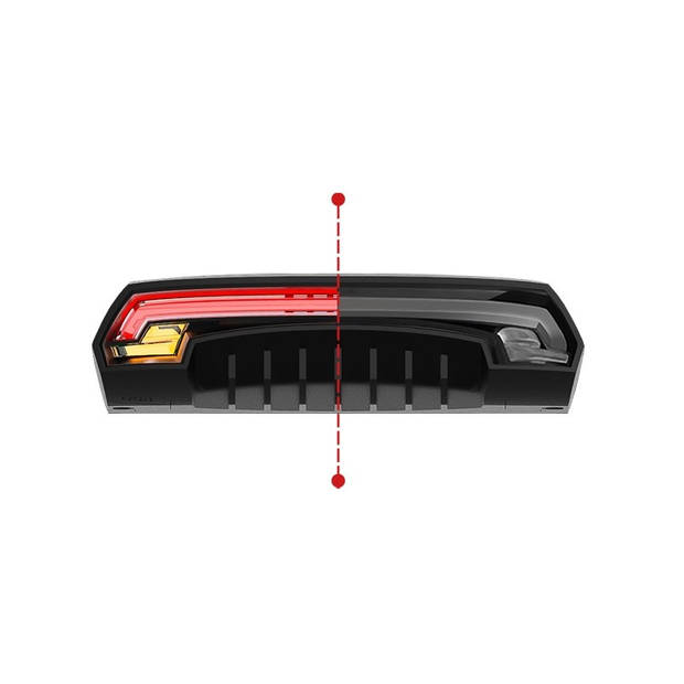 Meilan achterlicht met afstandsbediening en laser USB 2-delig