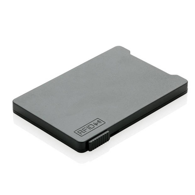 XD Collection pasjeshouder Rfid 9,4 x 6,5 cm ABS zwart/grijs