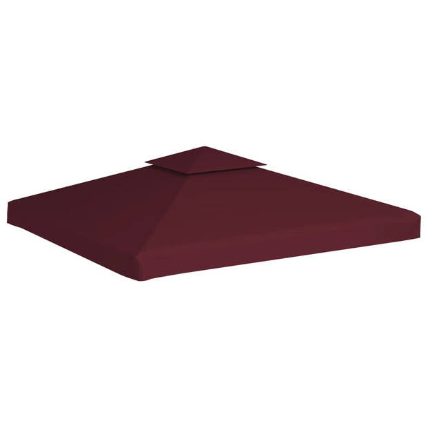 vidaXL Prieeldak 2-laags 3x3m 310 g/m² bordeaux