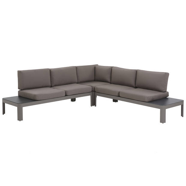 Beliani FERENTINO - Loungeset-Grijs-Aluminium