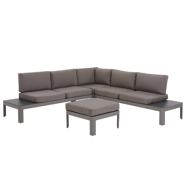 Beliani FERENTINO - Loungeset-Grijs-Aluminium