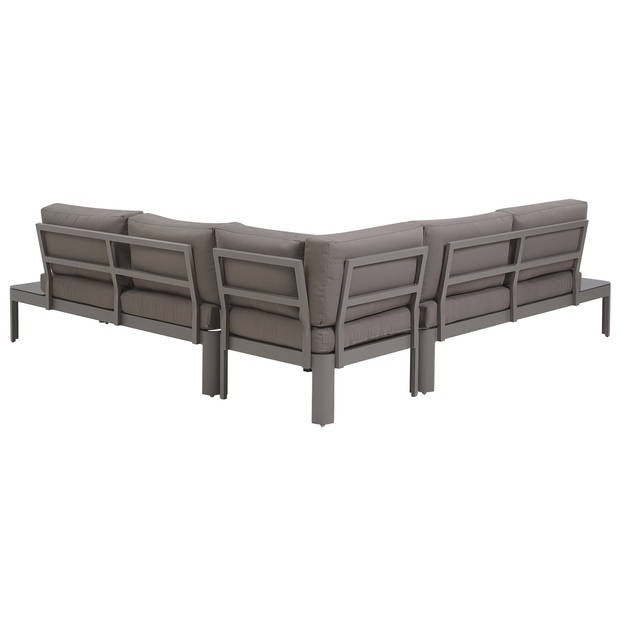 Beliani FERENTINO - Loungeset-Grijs-Aluminium