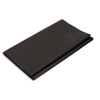 Zwarte afneembare tafelkleden/tafellakens 138 x 220 cm papier/kunststof - Feesttafelkleden