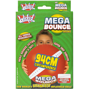 Wicked bal Mega Bounce Mini junior 94 cm rood 2-delig