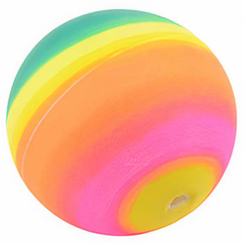 Johntoy regenboogballen 7 cm rubber 3-delig