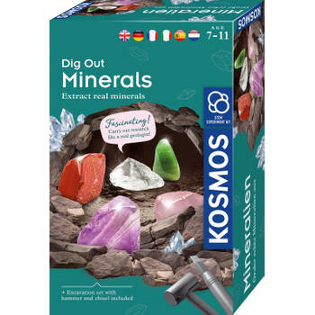 Kosmos experimenteerset Dig Out Minerals 10-delig