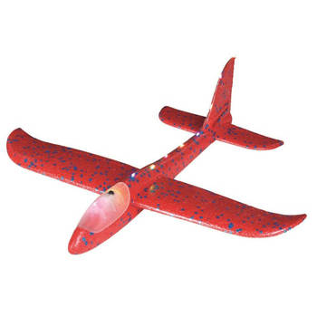 Moses zweefvliegtuig met verlichting junior 47 cm foam rood