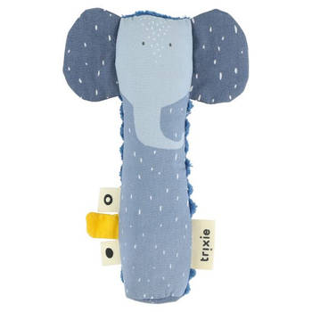 Trixie knijprammelaar Mrs. Elephant 16 x 5,5 cm katoen blauw