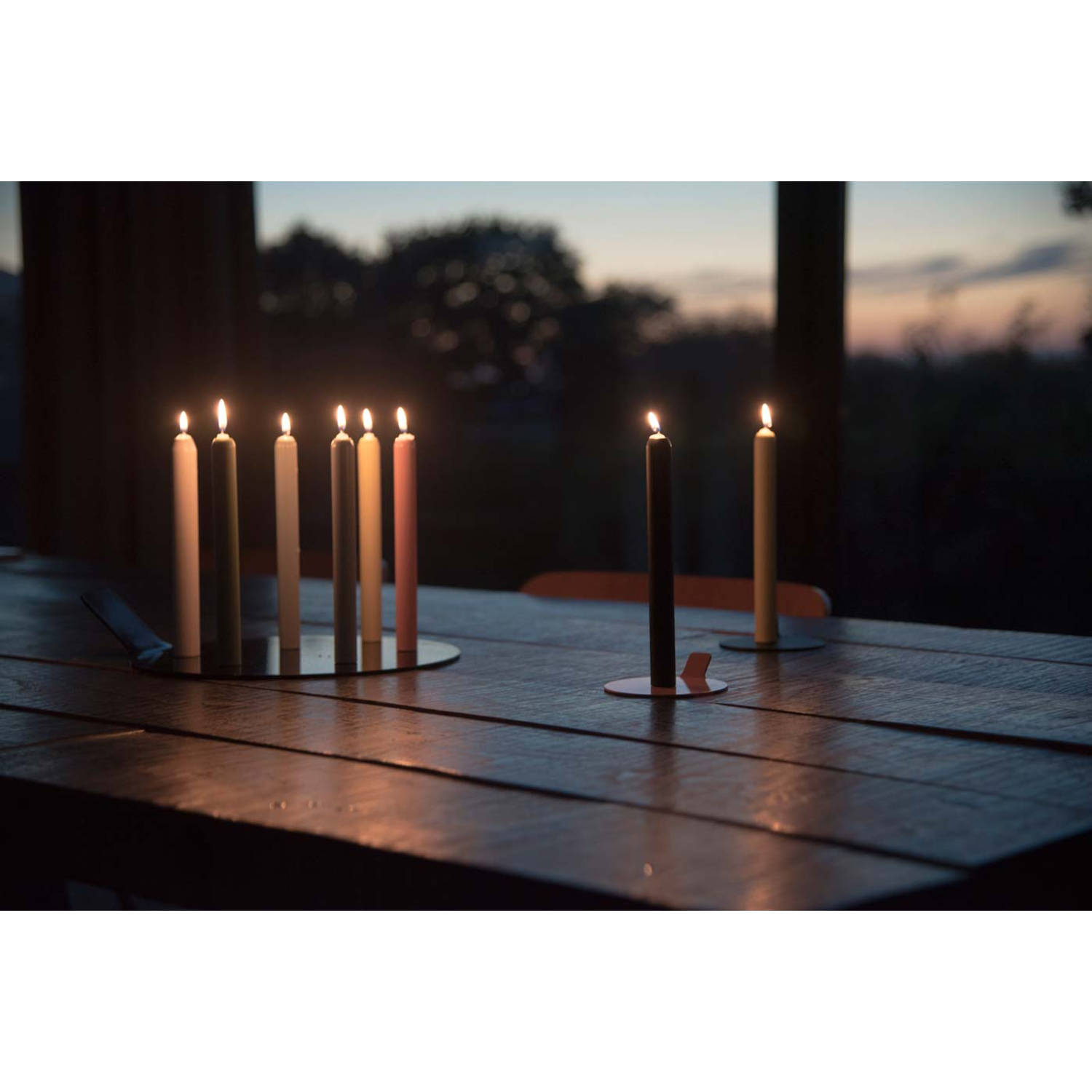 voor mij Stun pijn Lunedot unieke kaarsenstandaard inclusief 3 kaarsen – kaarsenhouder –  kaarsen kandelaar – zwart | Blokker