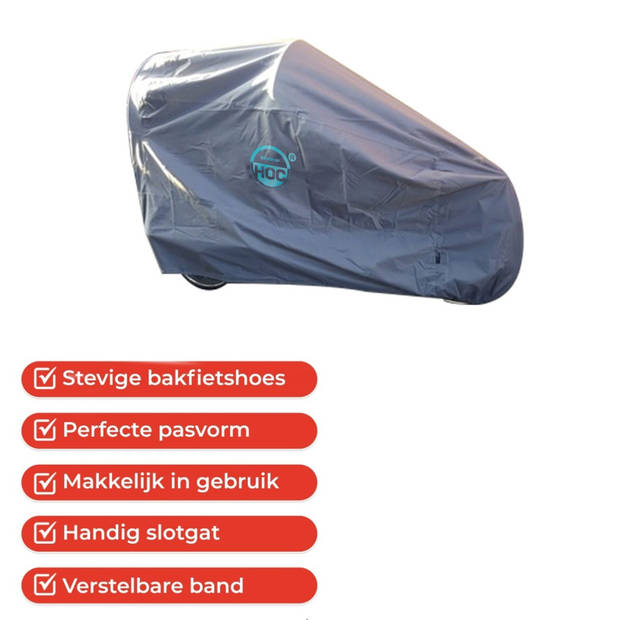 CUHOC Topkwaliteit Diamond Bakfietshoes Voor Kleinere / Elektrische Bakfiets (met huif) - Bakfiets Hoes