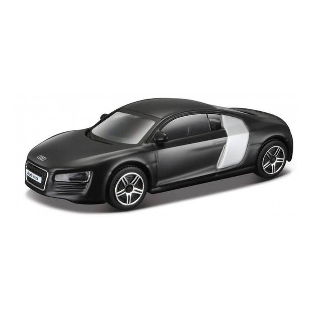 Speelgoedauto Audi R8 zwart 1:43/10 x 4 x 3 cm - Speelgoed auto's