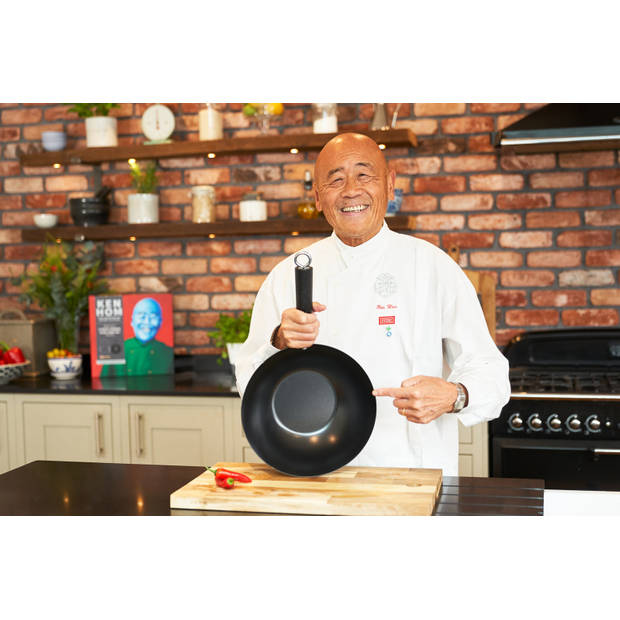 Ken Hom wokpan Ken Hom met greep 20 cm koolstofstaal zwart
