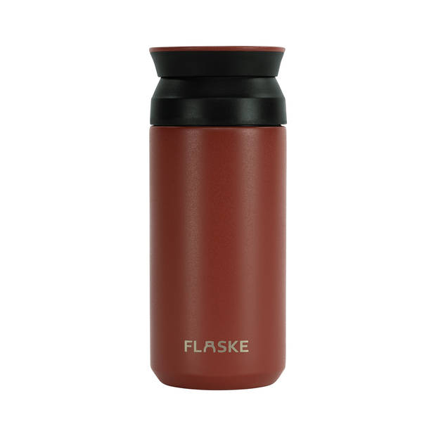 FLASKE - Coffee Mugs - 350ML/ROOD/Dubbelwandig roestvrij staal/42