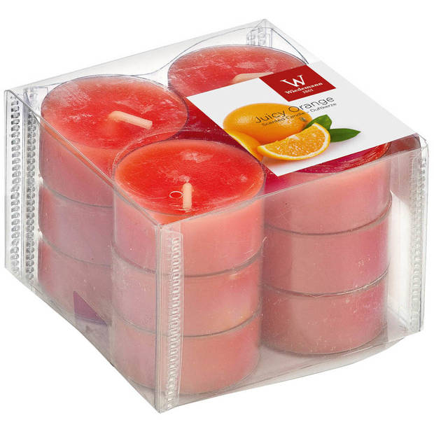 Pakket Geurkaarsen theelichtjes 24 stuks - gebakken appel/sinaasappel - 4 branduren - geurkaarsen