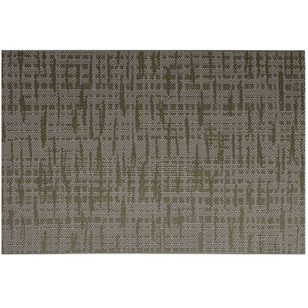 1x Rechthoekige onderzetters/placemats voor borden grijz/roze geweven print 30 x 45 cm - Placemats