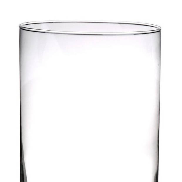 Glazen vaas/vazen transparant 25 x 18 cm - Vazen