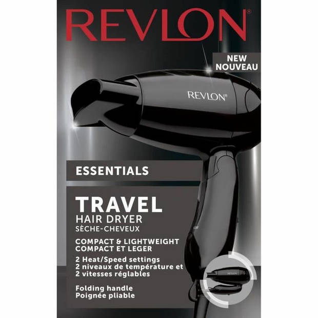 REVLON RVDR5305E - Reisföhn - 1200 W - 2 verwarmingen - 2 snelheden - Opklapbare handgreep met bi-spanning