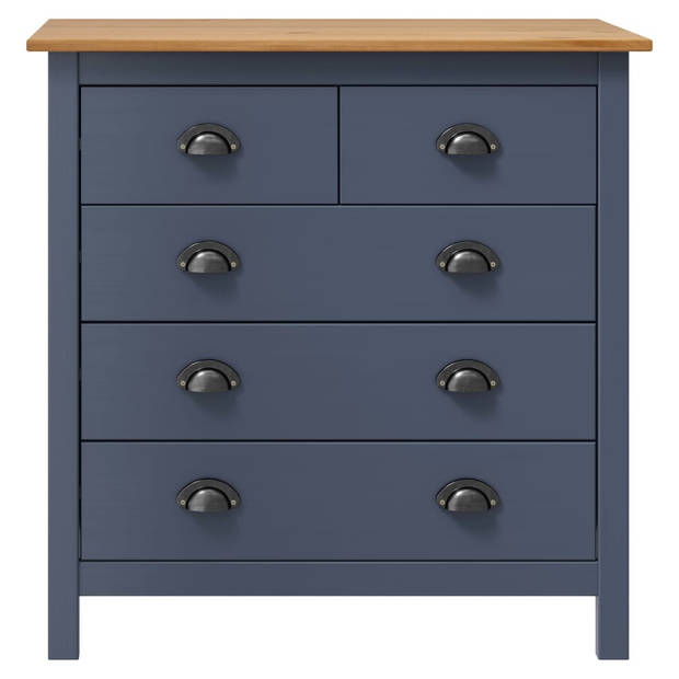 The Living Store Hill Dressoir - 79 x 40 x 80 cm - 5 lades - Massief grenenhout