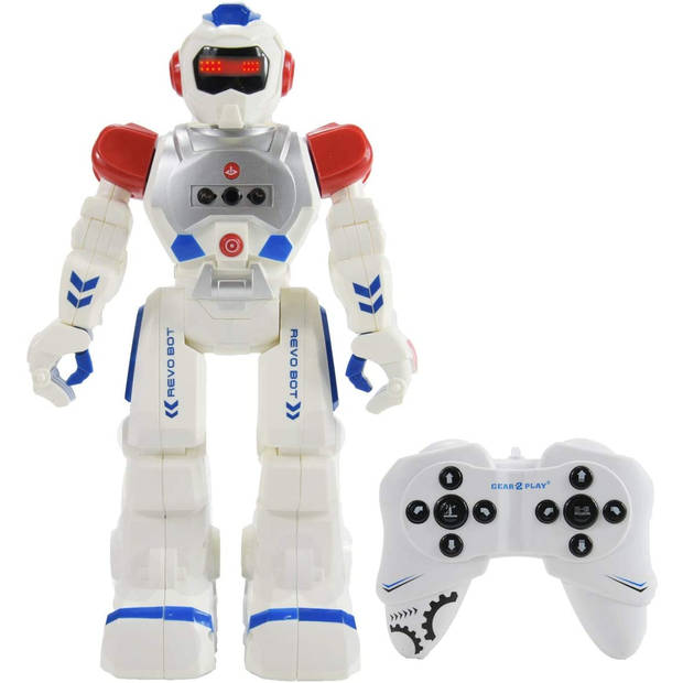 Gear2play robot RC Revo Bot junior 27 cm wit/blauw 2-delig