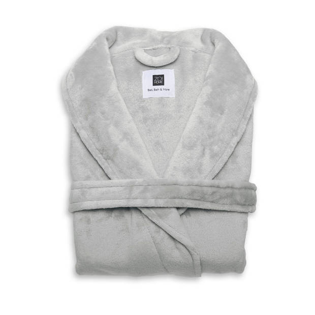 Zo Home Flanel Fleece Badjas Cara - pearl grey - S