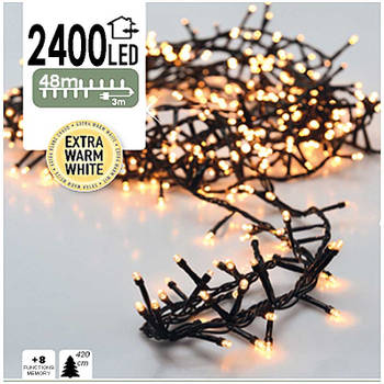 DecorativeLighting Micro Cluster 2400 LED's 48 meter extra warm wit