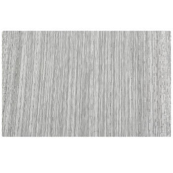 6x Rechthoekige onderzetters/placemats voor borden zwart/wit geweven print 30 x 45 cm - Placemats