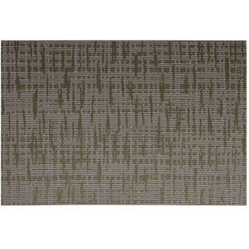1x Rechthoekige onderzetters/placemats voor borden grijz/roze geweven print 30 x 45 cm - Placemats